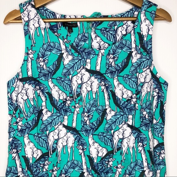 Talbots- NWT Giraffe Print Shift Dress - Size 6 - Picture 3 of 8